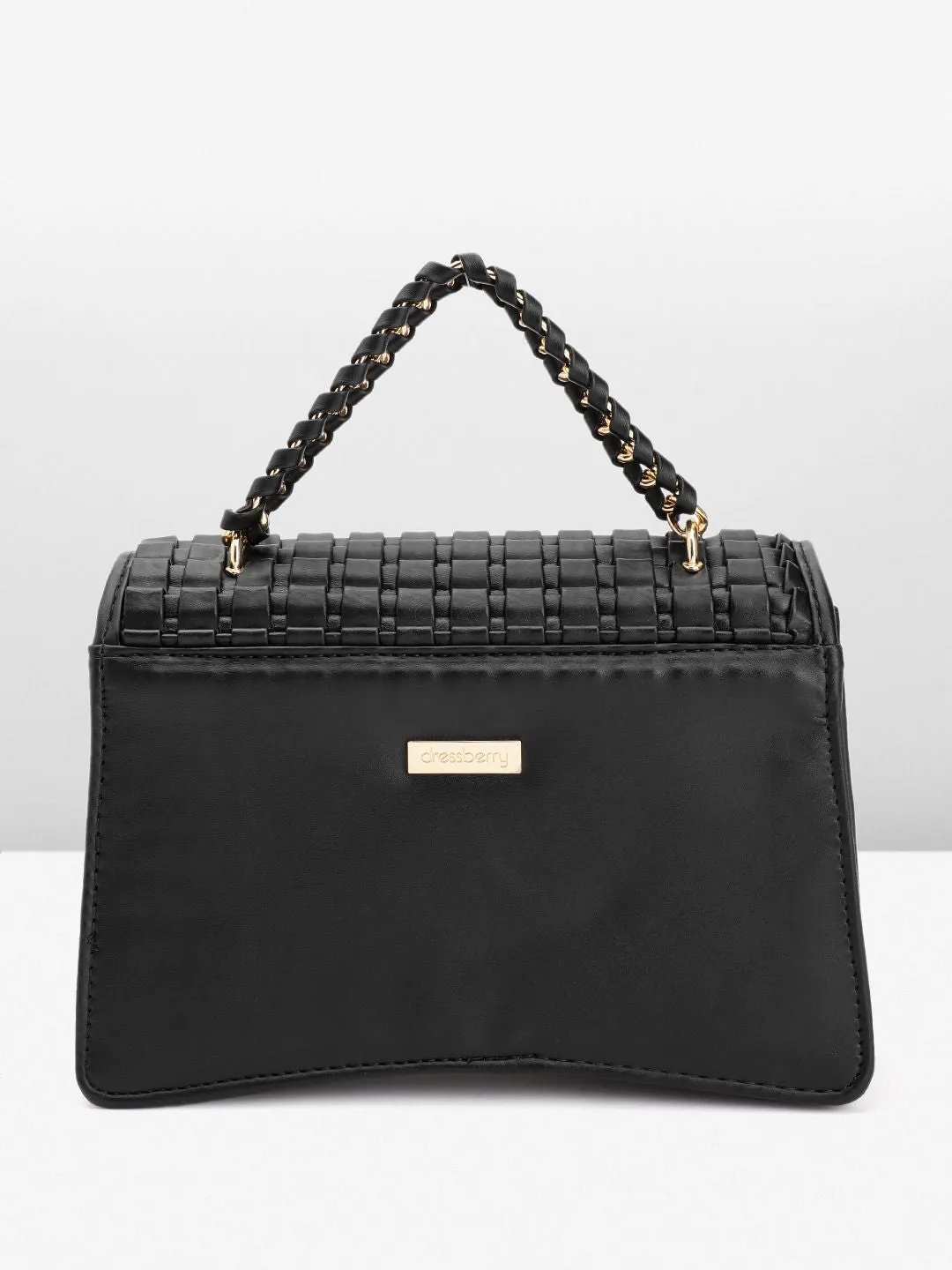DressBerry Structured Satchel Textured with Quilted Detail