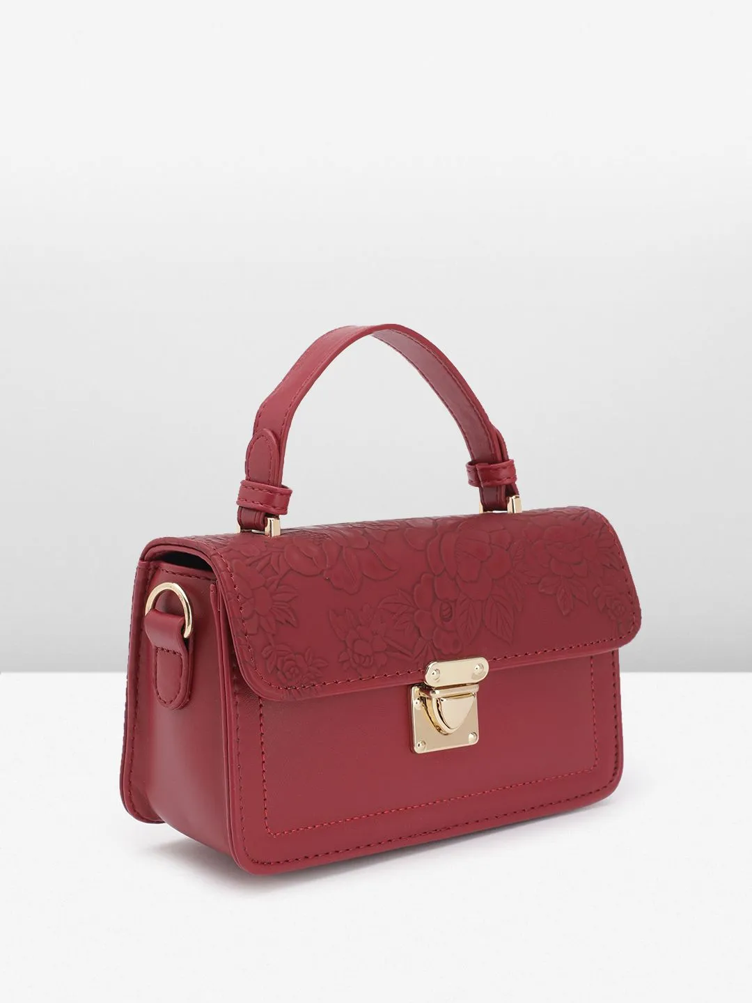 DressBerry Textured Structured Satchel