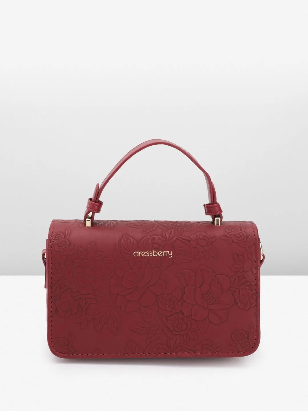 DressBerry Textured Structured Satchel