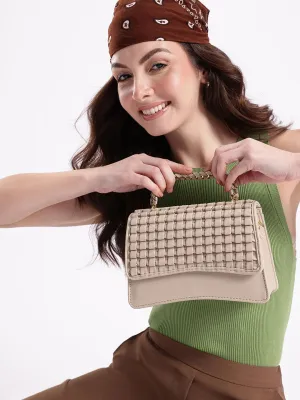 DressBerry Textured Structured Satchel