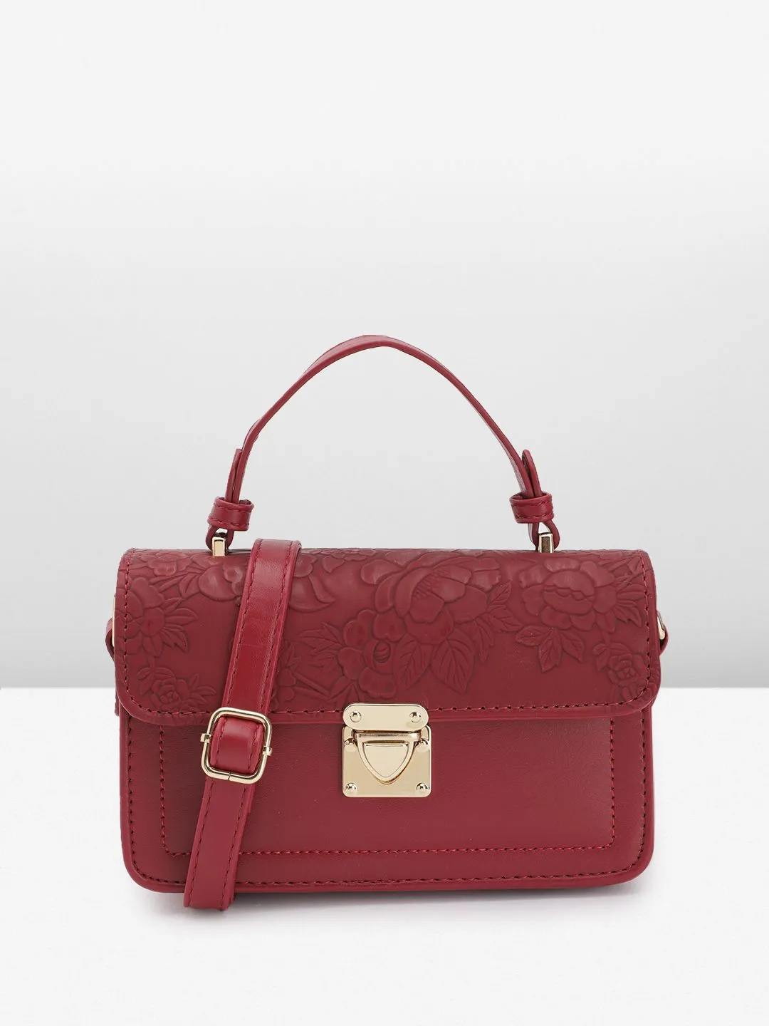 DressBerry Textured Structured Satchel