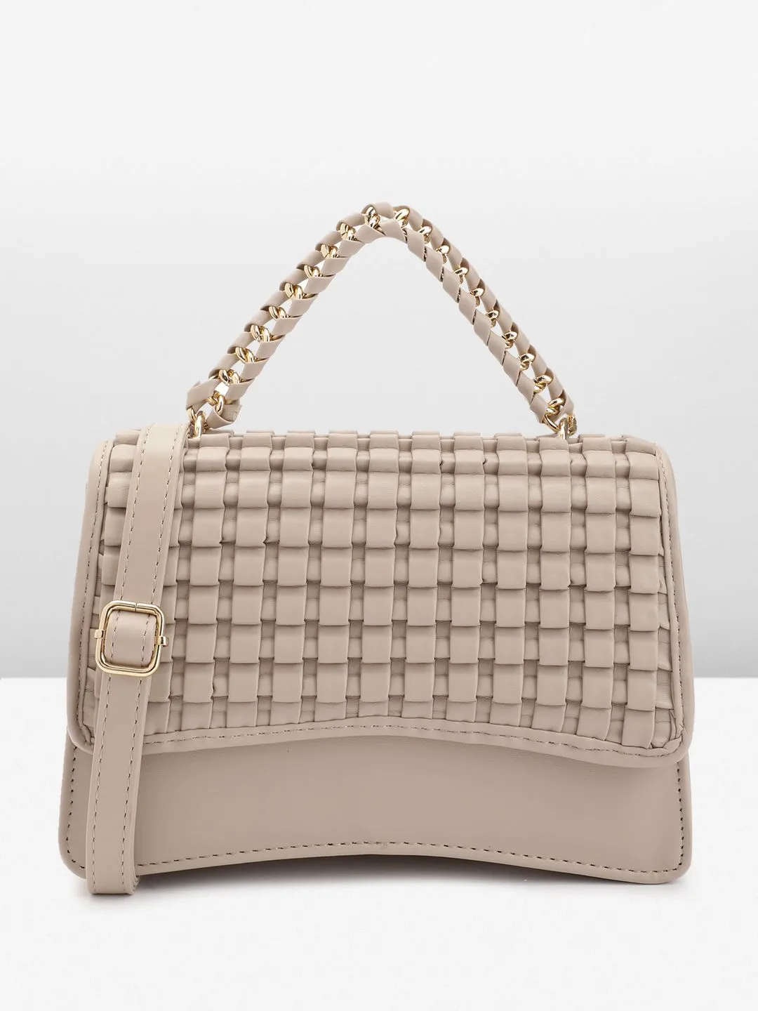 DressBerry Textured Structured Satchel