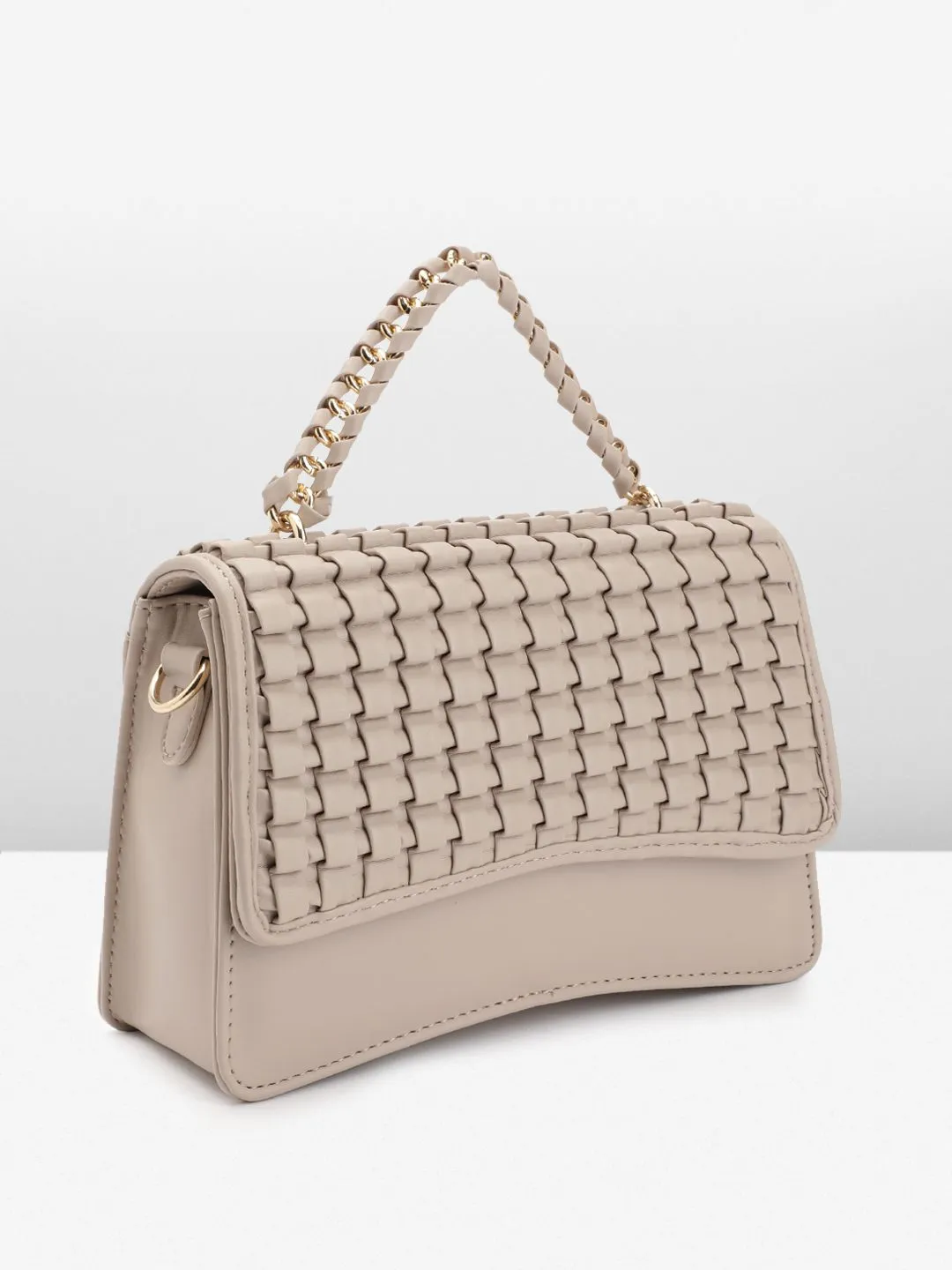 DressBerry Textured Structured Satchel