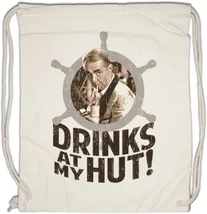 Drinks At My Hut Drawstring Bag Gym Sack