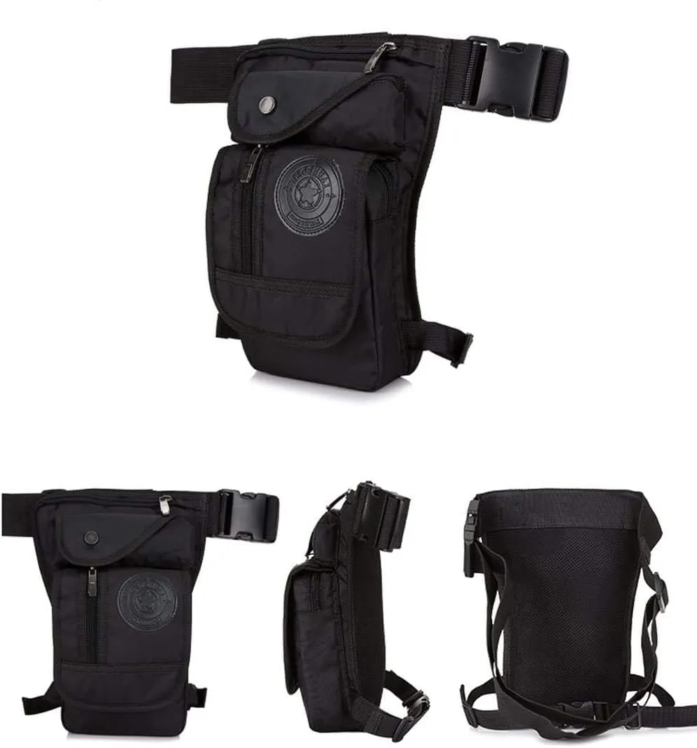 Drop Leg Bag for Men Military Tactical Thigh Pack Pouch Multifunctional Tactical Package Outdoor Hiking Thigh Bag 2-Black