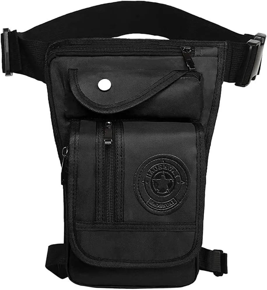 Drop Leg Bag for Men Military Tactical Thigh Pack Pouch Multifunctional Tactical Package Outdoor Hiking Thigh Bag 2-Black