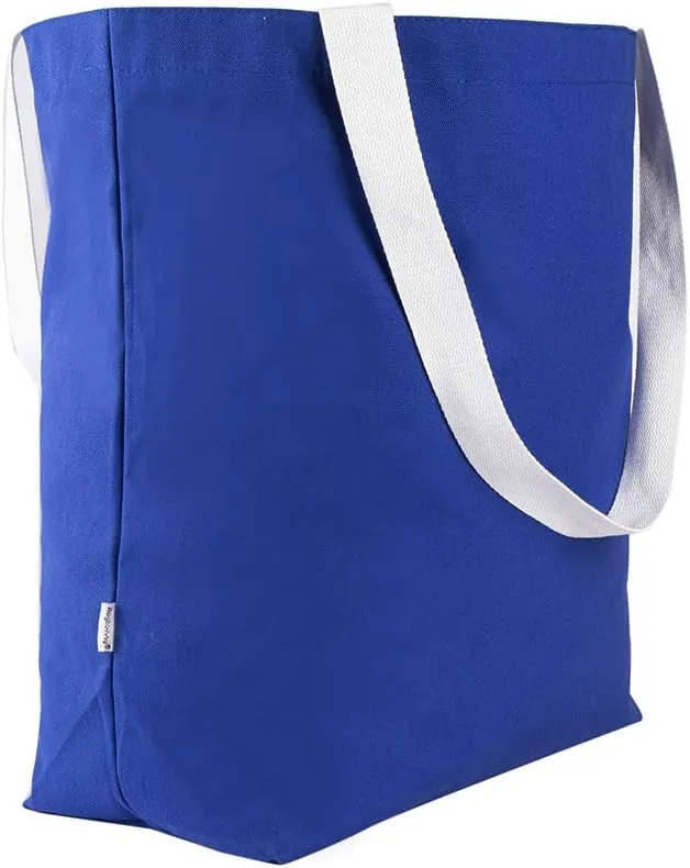 Durable 100% Cotton 12oz Canvas Heavy Duty Extra Large Grocery Bag Beach Tote Shopping Bag Multi Purpose Tote.