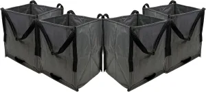 DURASACK Heavy Duty Storage Tote Bag 22-Gallon Rugged Woven Polypropylene Moving Bag, Reusable Self-Standing Design, Holds up to 500 Pounds, Pack of 4, Gray