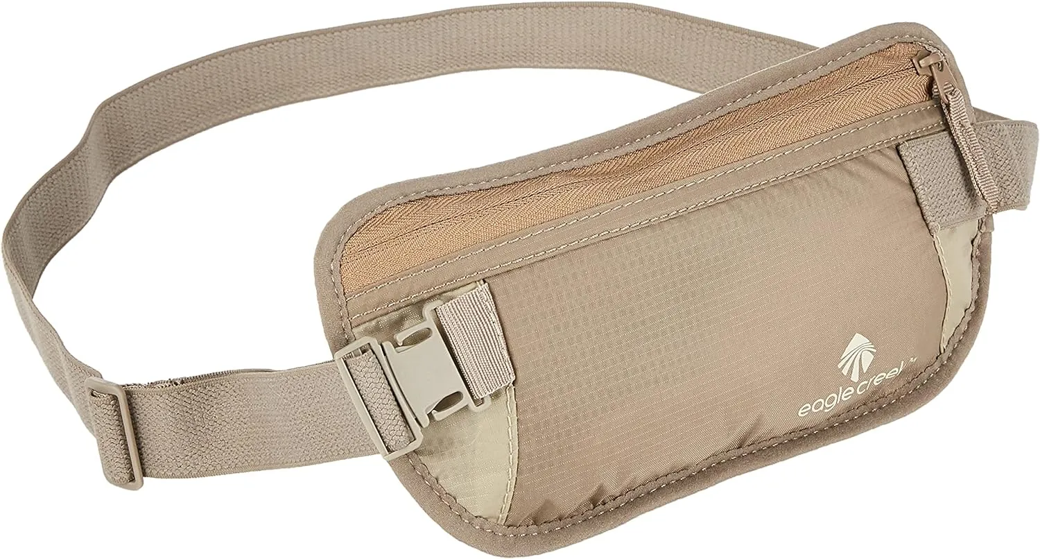 Eagle Creek Undercover Hidden Pocket - Travel Money Belt Deluxe for Men and Women, Khaki