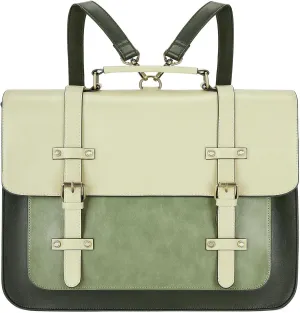 ECOSUSI Laptop Bag for Women Vegan Leather Messenger Bag Fashion Briefcase Backpack 15.6 inch Computer Satchel Bag