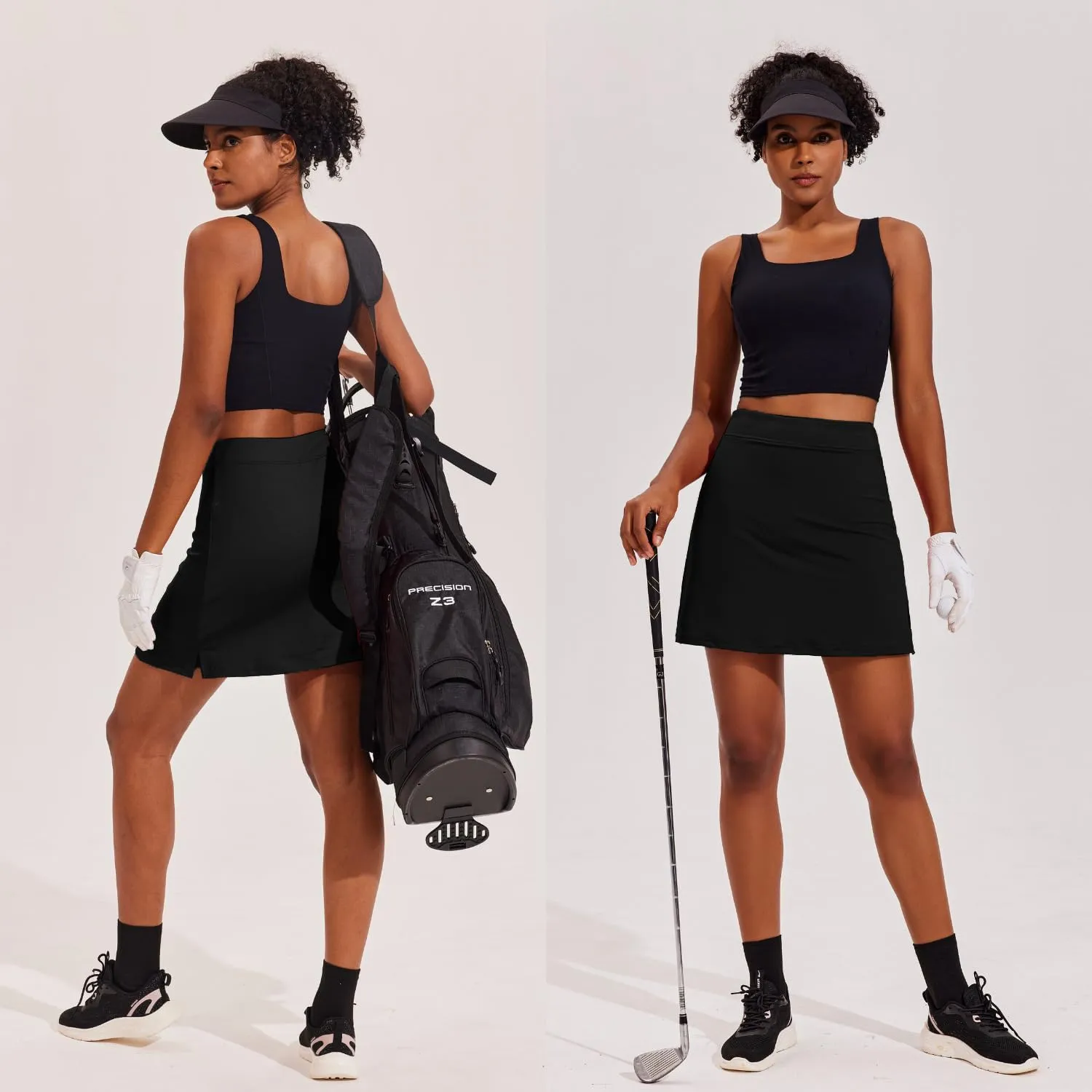 Ekouaer Golf Skorts for Woman Active Performance Skort Lightweight Tennis Skirt with Shorts Pockets Running Workout Sports