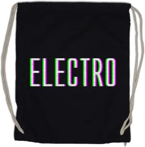 Electro Glitch Drawstring Bag Gym Sack