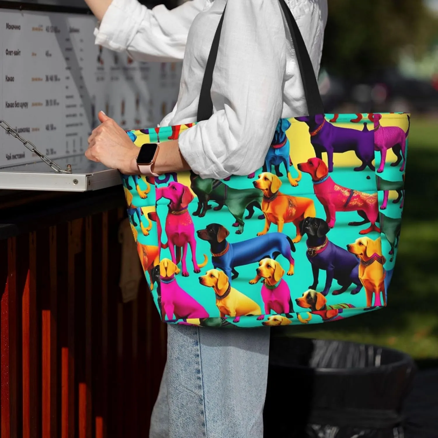 Elephant Family Large Capacity Beach Travel Bag - Waterproof Zipper Vacation Tote for Sandproof Storage, and Camping