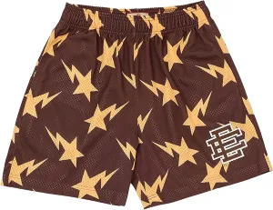 Eric Shorts Mesh Print Drawstring Shorts Hip Hop Casual Cool Workout Basketball Short Pants