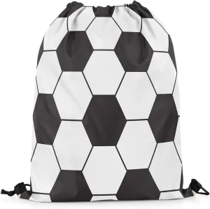 Erosebridal Soccer Drawstring Backpack 13x15.7 for Sport Gym Swim Yoga Camping Trip,Football Game Drawstring Bags,Athletic Sports Ball Game Draw String Back Bag,Football Lover String Backpack