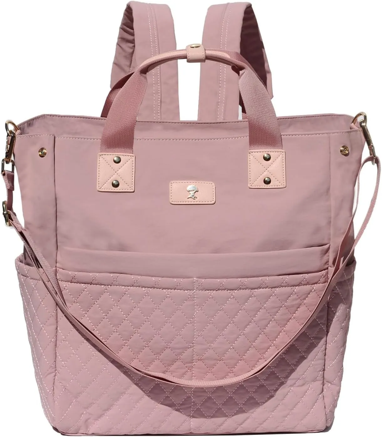 ESVAN Diaper Tote Bag Totepack Backpack Crossbody Bag 3 in 1 for Women Laptop Backpack Multifunctional with Insulated Pockets