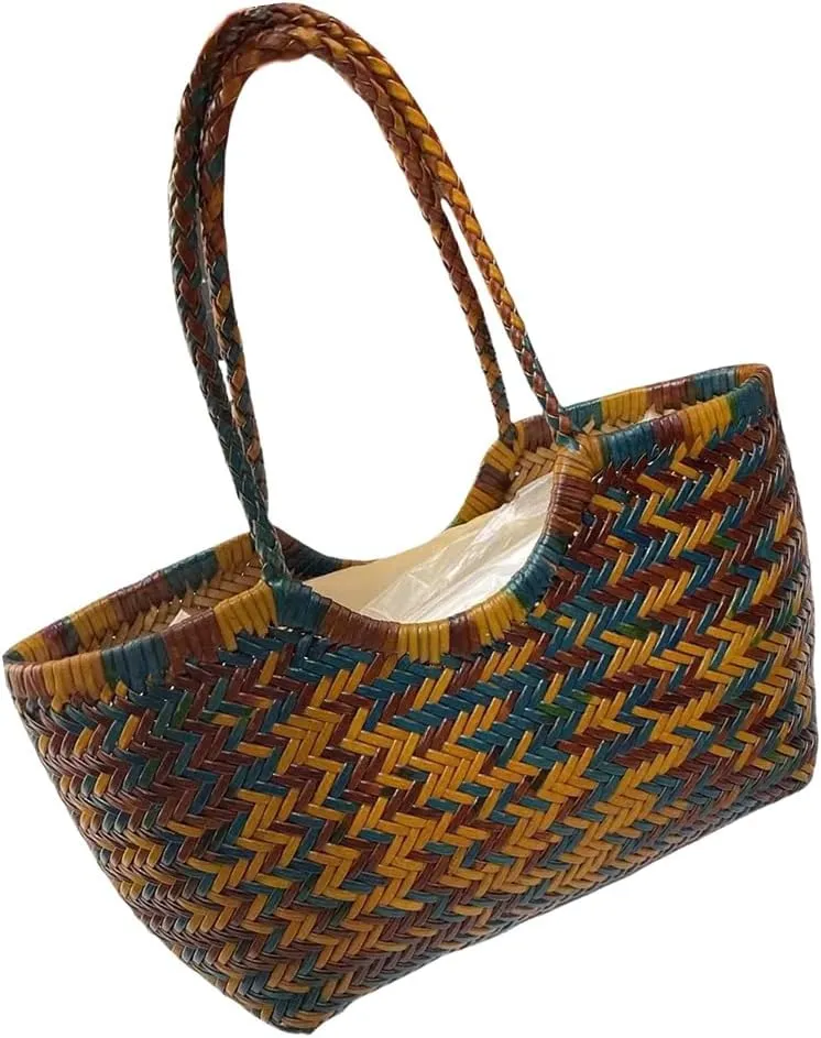 EvaLuLu Handwoven Leather Tote Bag Shoulder Bag