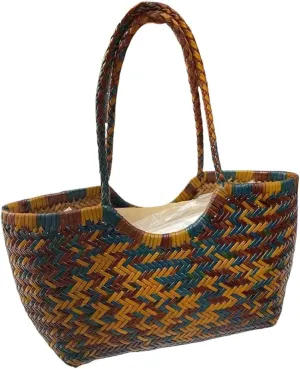 EvaLuLu Handwoven Leather Tote Bag Shoulder Bag