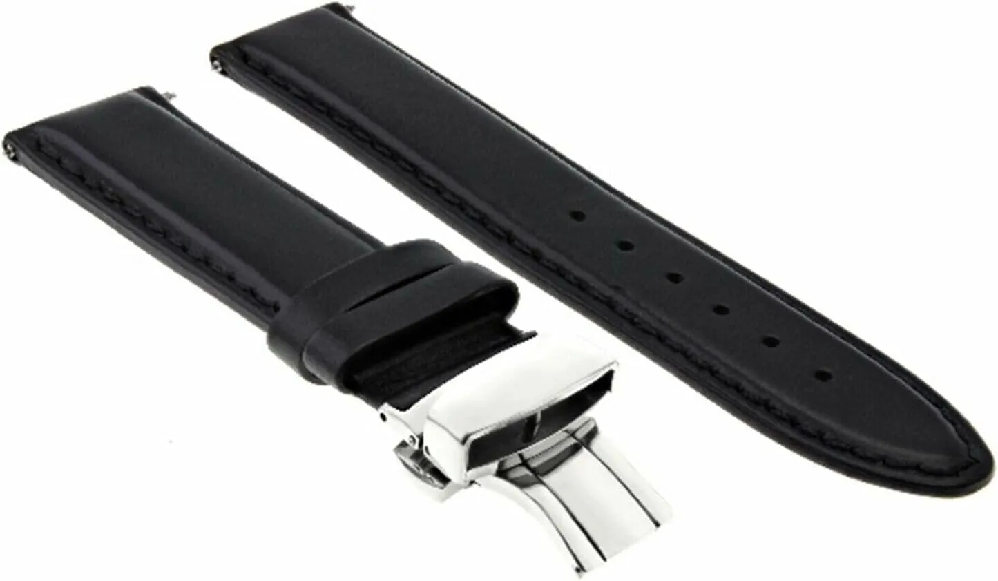 Ewatchparts 18-19-20-22-24mm Leather Watch Band Strap Smooth Compatible with IWC Pilot Portuguese