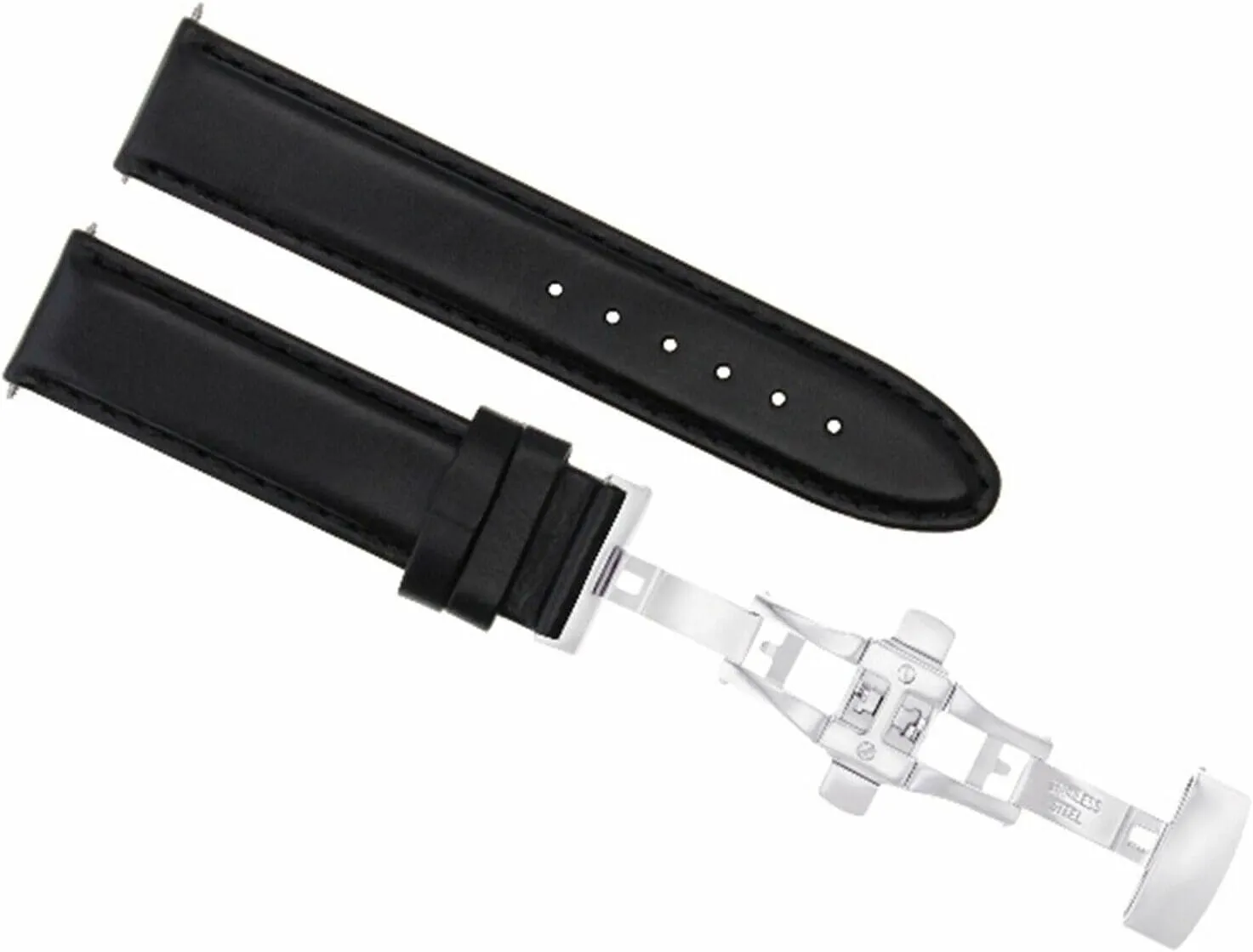 Ewatchparts 18-19-20-22-24mm Leather Watch Band Strap Smooth Compatible with IWC Pilot Portuguese