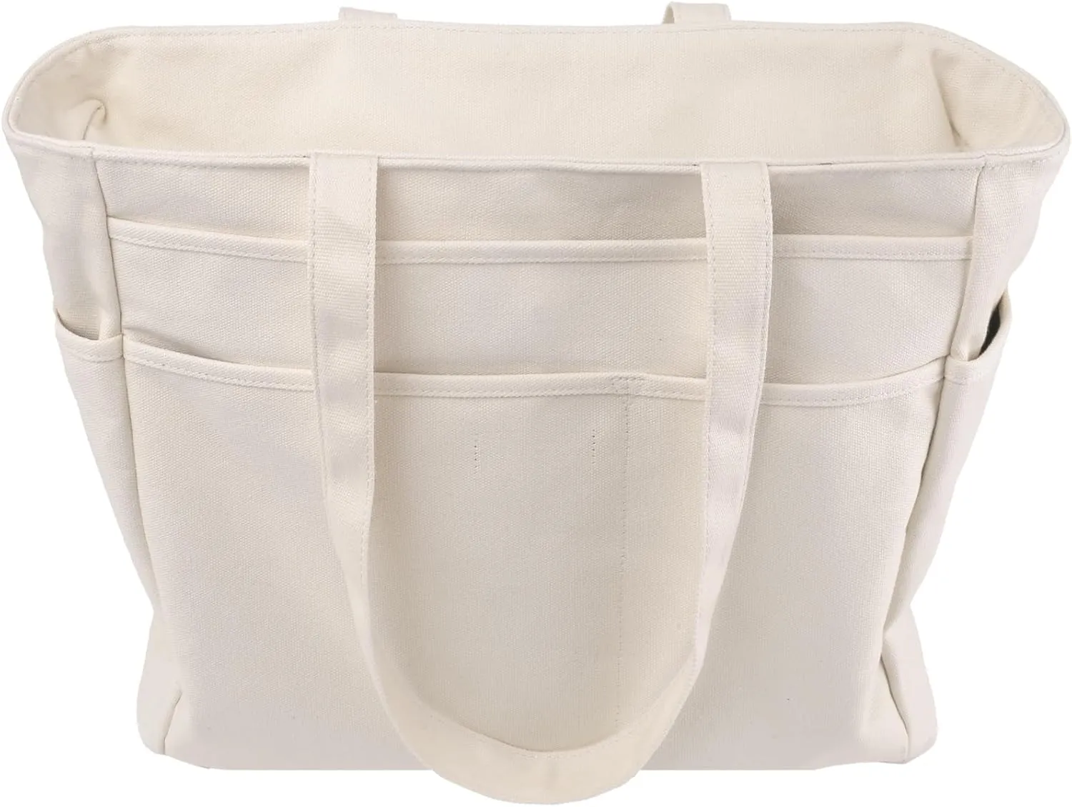 Extra large canvas tote bag with pockets for men or women, Heavy duty xl size perfect for travel, everyday