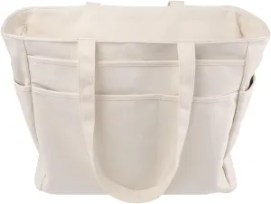 Extra large canvas tote bag with pockets for men or women, Heavy duty xl size perfect for travel, everyday