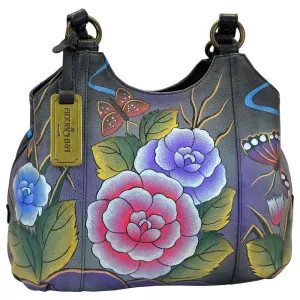 Fairly priced Triple Satchel Compartment Anuschka Resilient Medium Leather by Bag