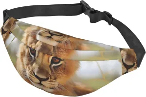 Fanny Pack Belt Bag for Women Men Adjustable Waist Pack Bag Cute little animal lion Crossbody Bags for Travel