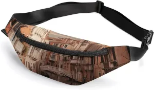 Fanny Pack for Men Women Beautiful Venice Canal Viewprinted Crossbody Belt Bags Sports Waist Bag ForTravel Running Hiking Walking Workout, 36*15cm