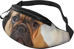 Fanny Pack for Men Women Crossbody Waist Bag Cute French Bulldog Belt Bag with Adjustable Strap Hip Bum Bag