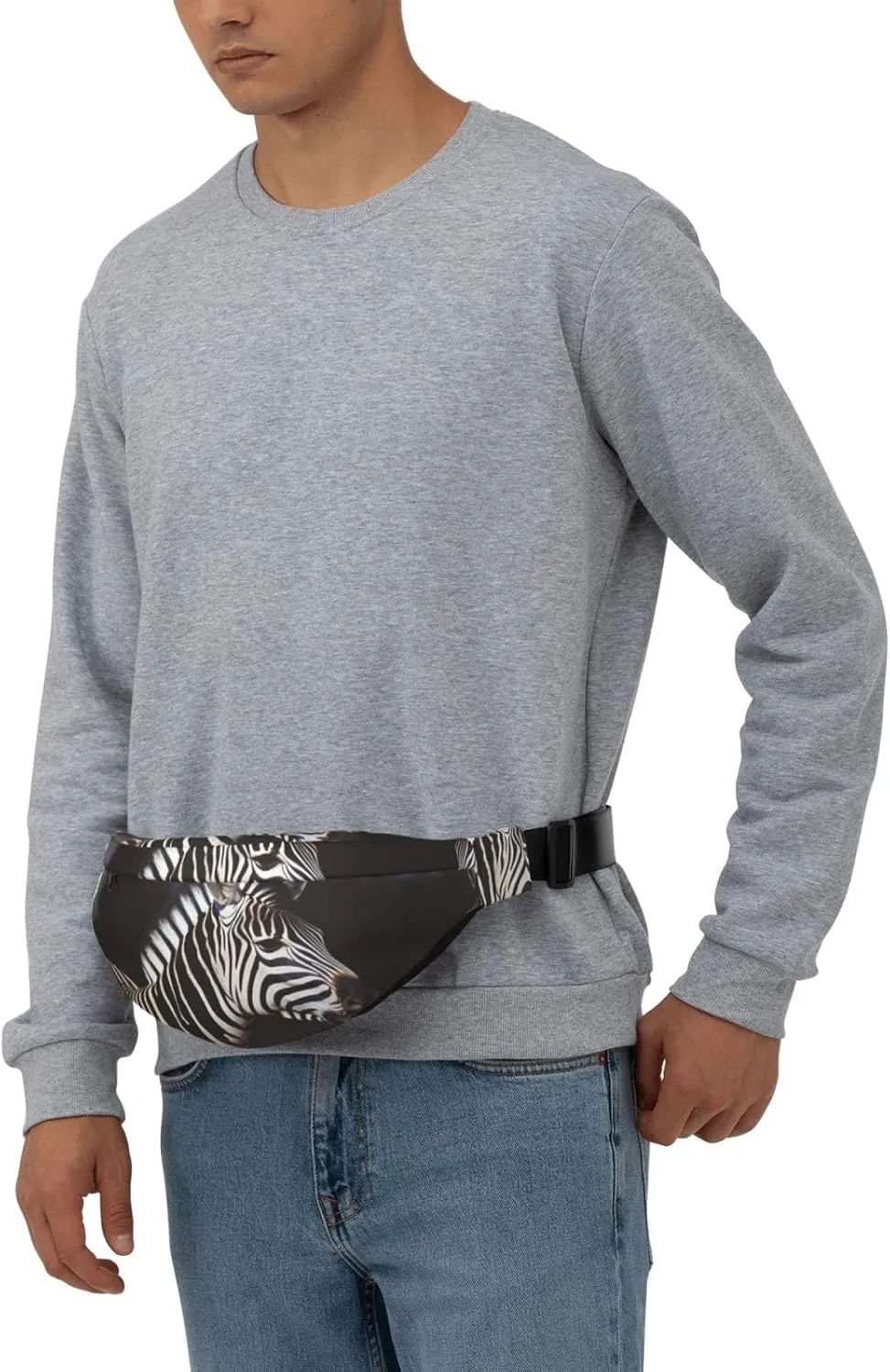 Fanny Pack for Men Women Waist Bag Adjustable Waist Pack Crossbody Belt Bag Animal Zebra Bum Bag