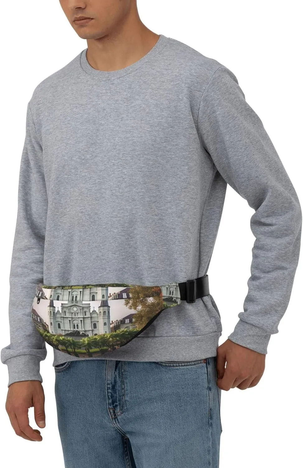Fanny Pack for Men Women Waist Bag Adjustable Waist Pack Crossbody Belt Bag Jackson square Bum Bag