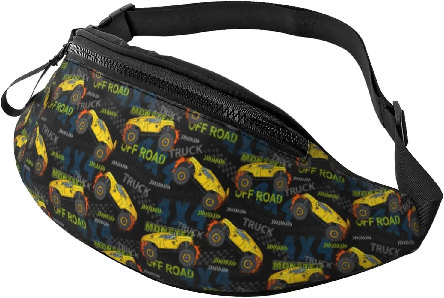 Fanny Pack for Women Men, Stylish Crossbody Bag with Adjustable Shoulder Strap - Monster Truck1 Belt Bag Waist Bag for Outdoors Travel Sports Running