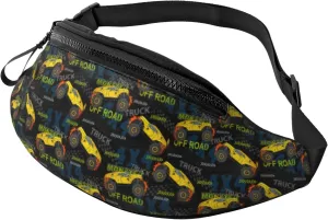 Fanny Pack for Women Men, Stylish Crossbody Bag with Adjustable Shoulder Strap - Monster Truck1 Belt Bag Waist Bag for Outdoors Travel Sports Running
