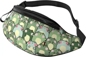 Fanny Pack for Women Men, Stylish Crossbody Bag with Adjustable Shoulder Strap - shy frog Belt Bag Waist Bag for Outdoors Travel Sports Running