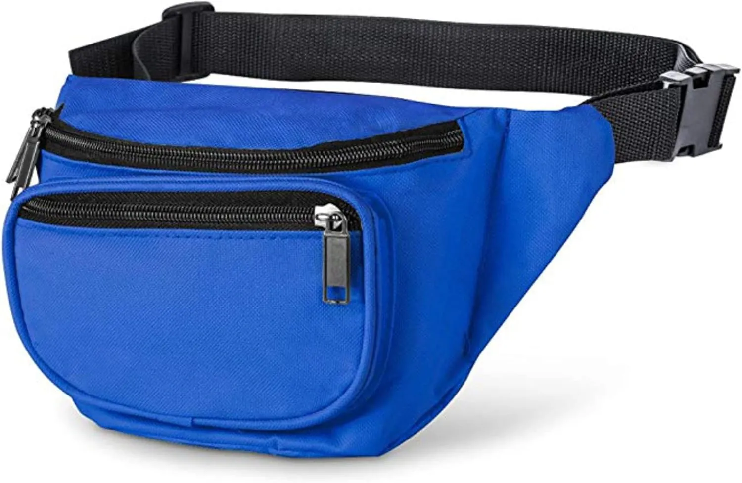 Fanny Pack, MISSMOON 3-Zipper Compartments Adjustable Waist Festival Workout Running Hiking Traveling Walking Sport Fishing Casual Hands-Free Wallets Crossbody Waist Pack Bag For Men Women ROYAL BLUE