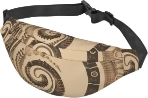 Fanny Pack Serpentine Chart Waist Pack For Women Men Waterproof Belt Bag With Adjustable Belt Casual Crossbody Bag Travel Waist Bag For Sports Running Cycling