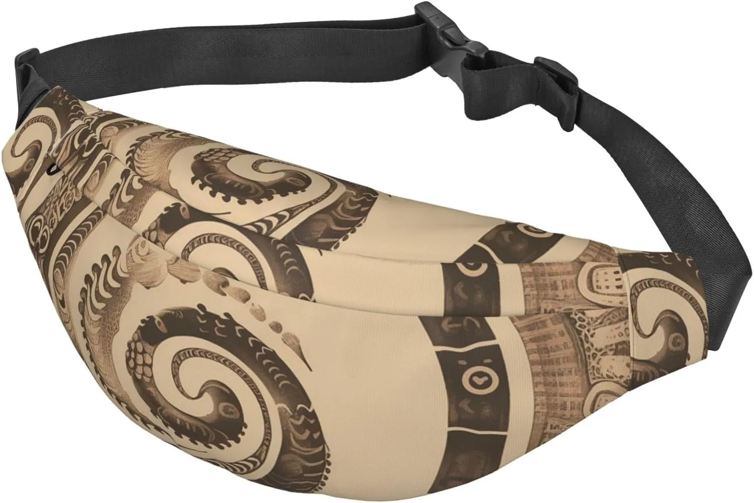 Fanny Pack Serpentine Chart Waist Pack For Women Men Waterproof Belt Bag With Adjustable Belt Casual Crossbody Bag Travel Waist Bag For Sports Running Cycling
