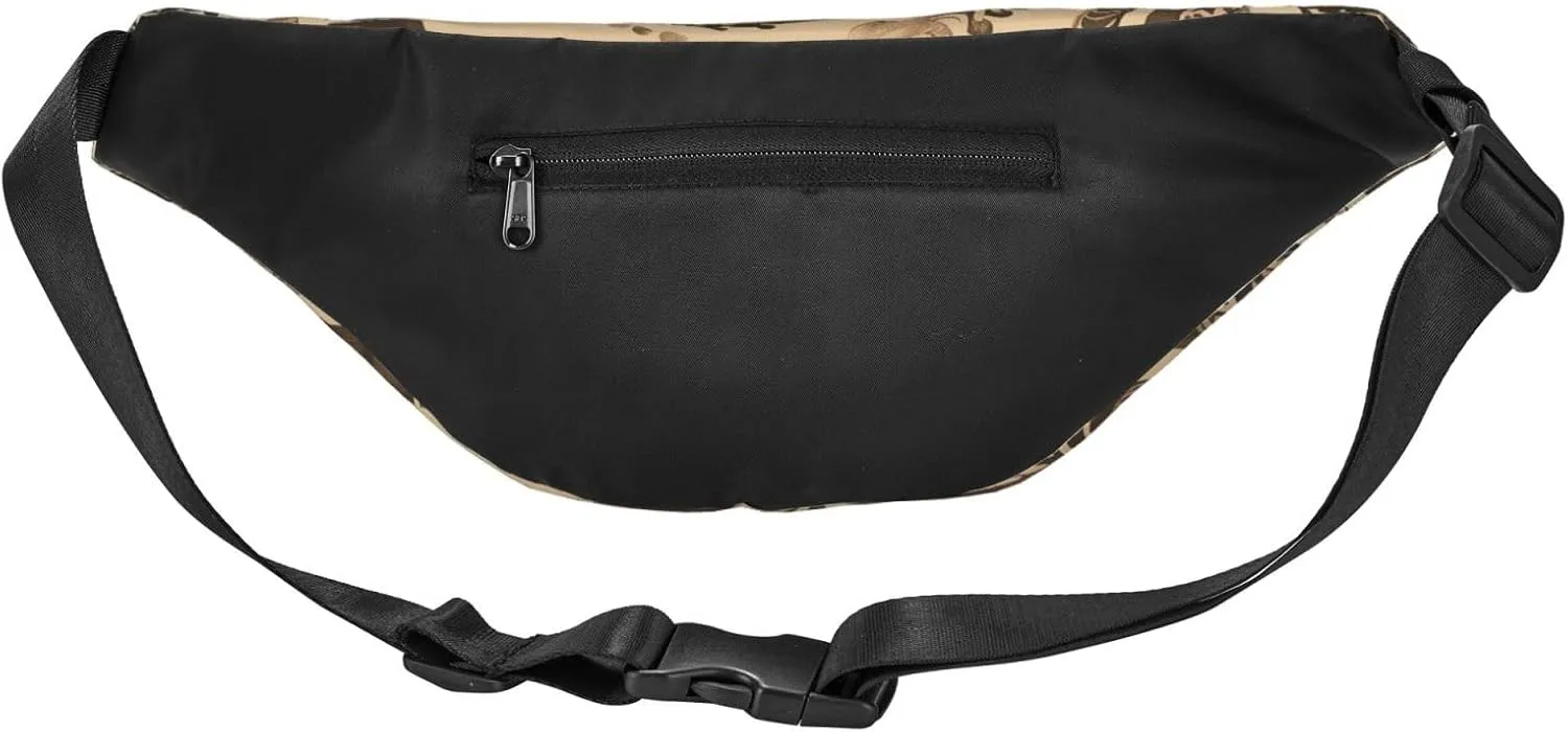 Fanny Pack Serpentine Chart Waist Pack For Women Men Waterproof Belt Bag With Adjustable Belt Casual Crossbody Bag Travel Waist Bag For Sports Running Cycling