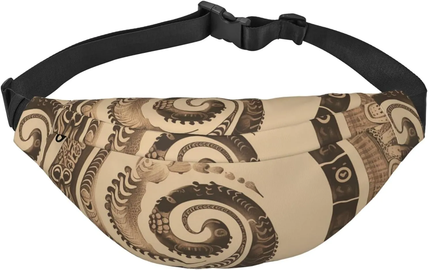 Fanny Pack Serpentine Chart Waist Pack For Women Men Waterproof Belt Bag With Adjustable Belt Casual Crossbody Bag Travel Waist Bag For Sports Running Cycling