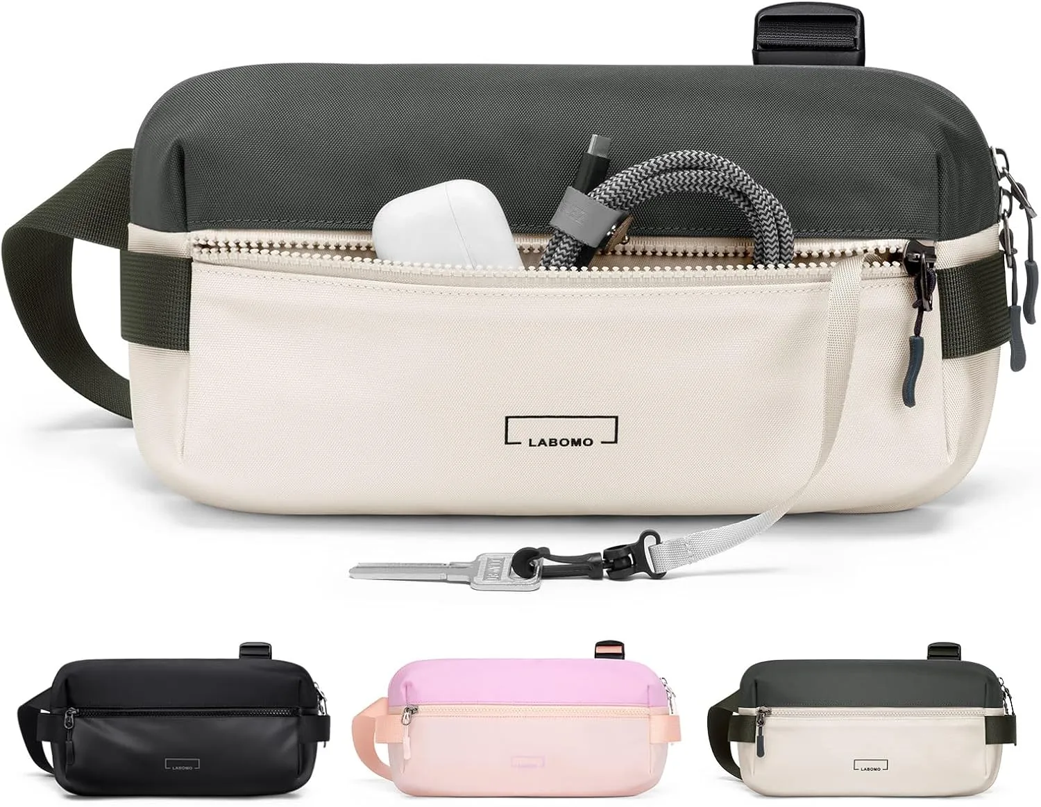 Fanny Pack Sling Bag for Men and Women, Water-resistant Crossbody Bag with Adjustable Strap, Fashion Waist Pack for Traveling Hiking 2024