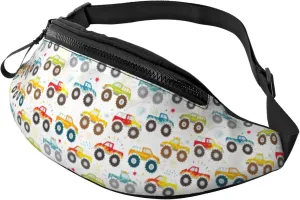 Fanny Packs for Women Men, Cartoon Monster Trucks Waist Bag Crossbody Bags for Women Men, Cross Body Bag