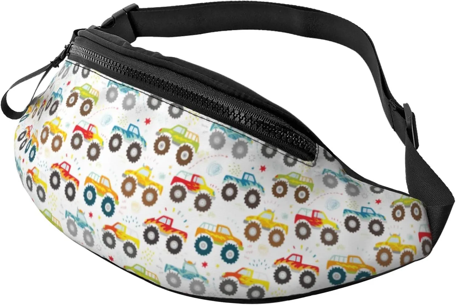 Fanny Packs for Women Men, Cartoon Monster Trucks Waist Bag Crossbody Bags for Women Men, Cross Body Bag