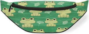 Fanny Packs for Women Men Sling Bag Crossbody Bags Men Waist Bag Cute Kawaii Frog Fanny Pack for Women Belt Bag for Travel Hiking Running