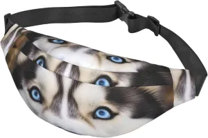 Fanny Packs For Women Men Waist Bag Waterproof Sport Belt Bag Stupid Husky Dog Fashion Waist Pack Adjustable Crossbody Bags Zipper Bum Bag For Running Hiking Travel