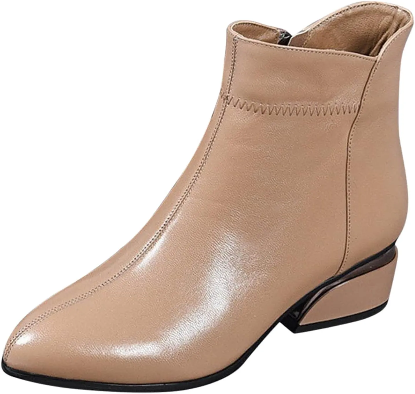 Fashion Men's Classic Business Leather Shoes Suede Front Lace Up Short Boots Lace up Boots for Women Heel Size6.5