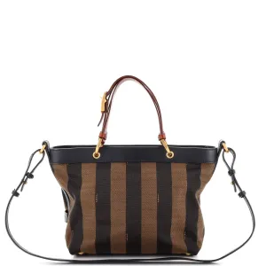 FENDI Pequin Convertible Tote Canvas Small