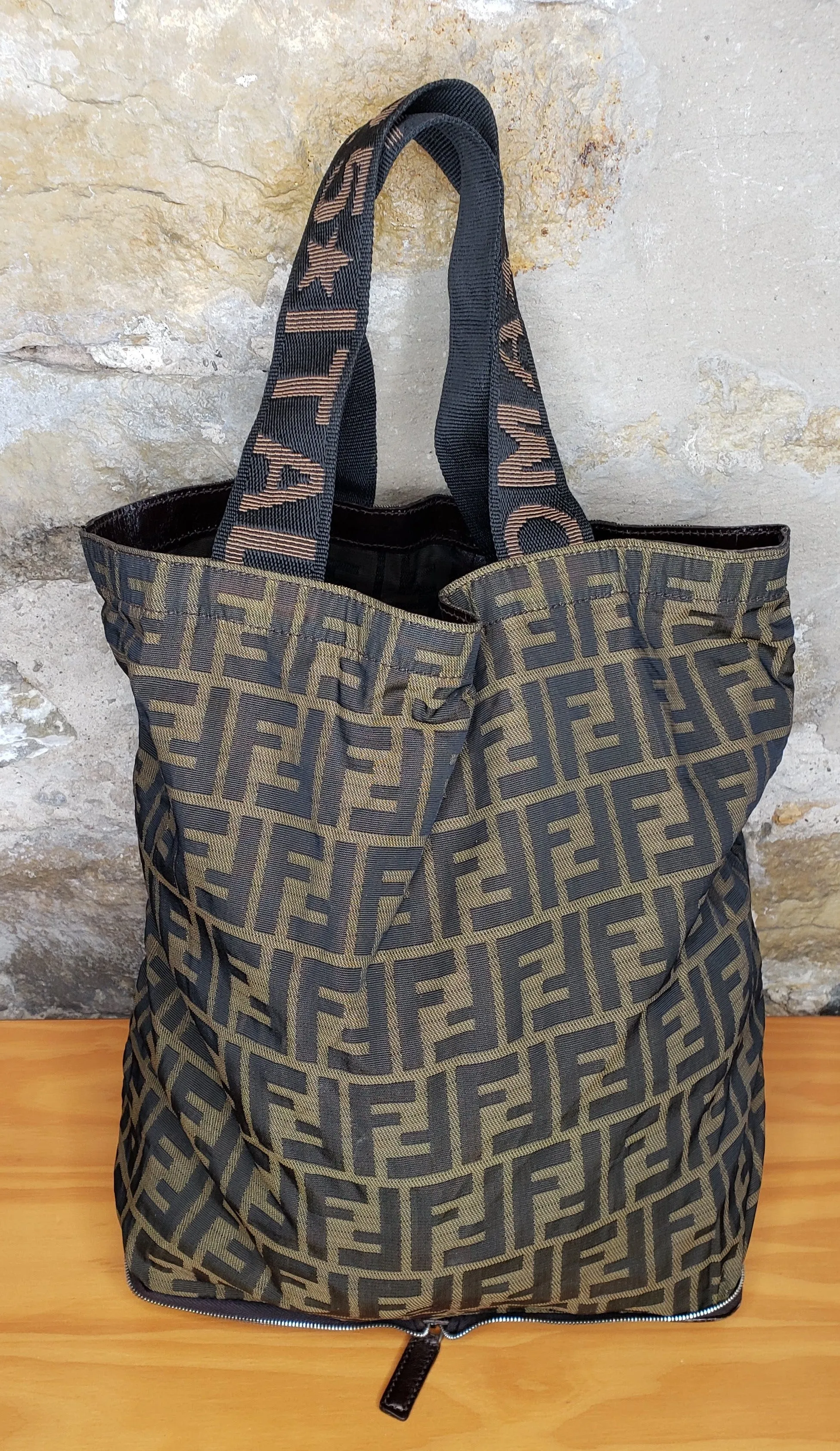Fendi Vintage Convertible Shopping Tote