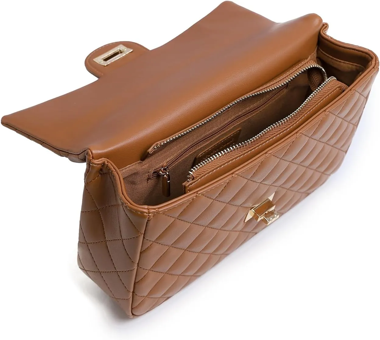 FEVERSOLE Crossbody Bag Vegan Leather Women Retro Small Saddle Satchel Shoulder Bag Tote With Long Adjustable Strap