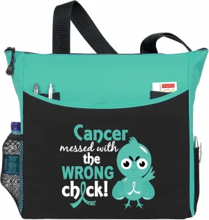 Fight Like a Girl Cancer Messed with the Wrong Chick Dakota 5-Pocket Tote Bag